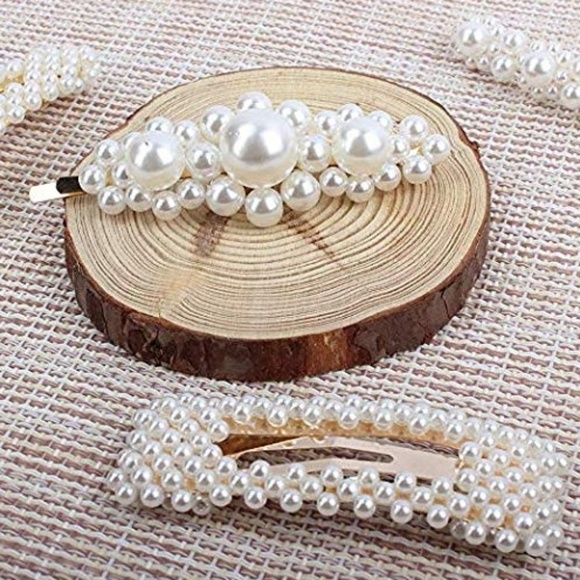 EIGHT - Trendy Faux Pearl Large Hair Clips & Pins - Picture 2 of 6